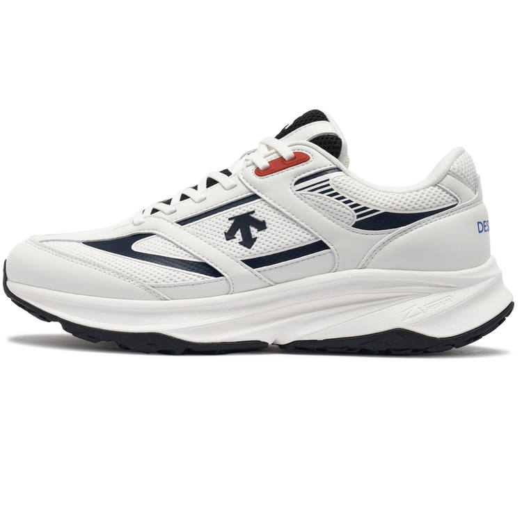 DESCENTE Vintage Running Shoes Comfortable Cushioning Rebound Sports Casual Shoes Men's White
