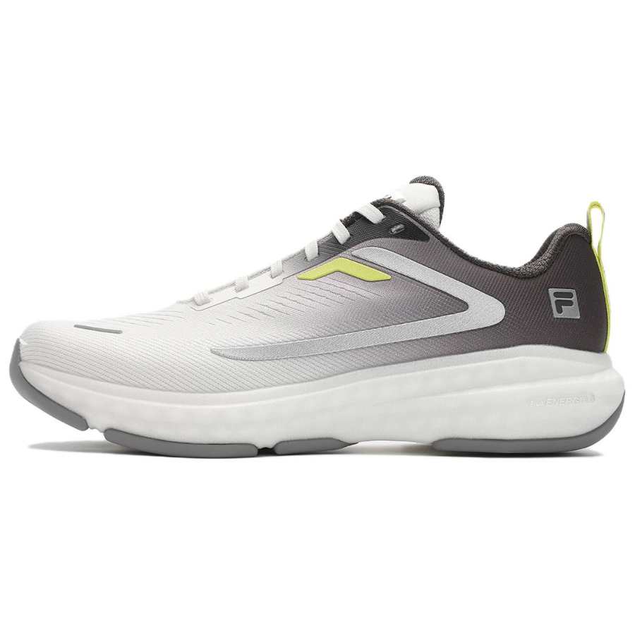 FILA ENERGY 2 Low top Casual Training Physical Fitness Test & Exam City Commuting Running Shoes Men's White Gray
