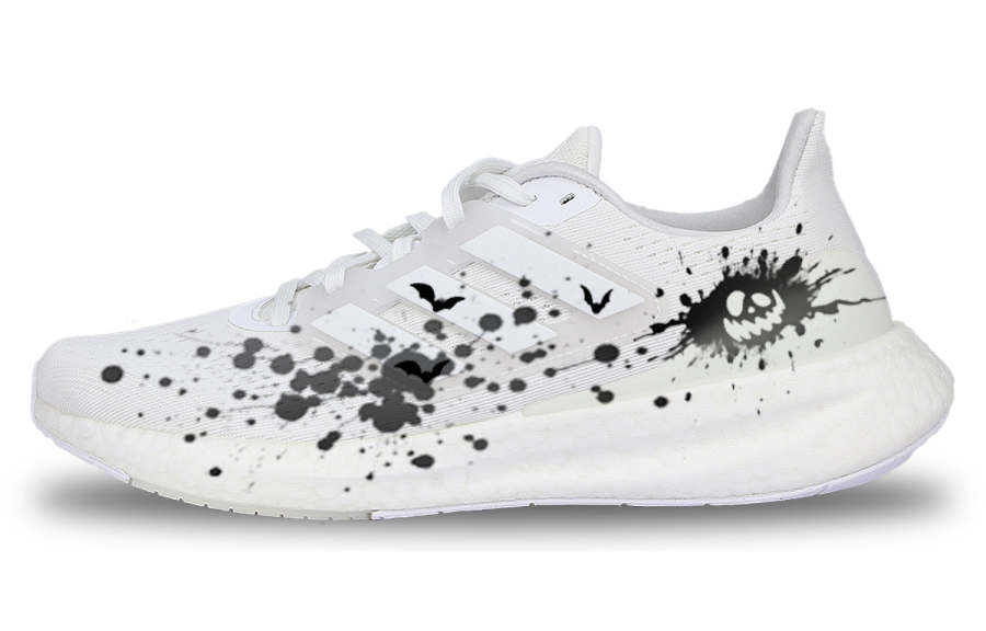 Adidas Adidas Pureboost 23 Slip Resistant Abrasion Resistant Low top Running Shoes Unisex White Black