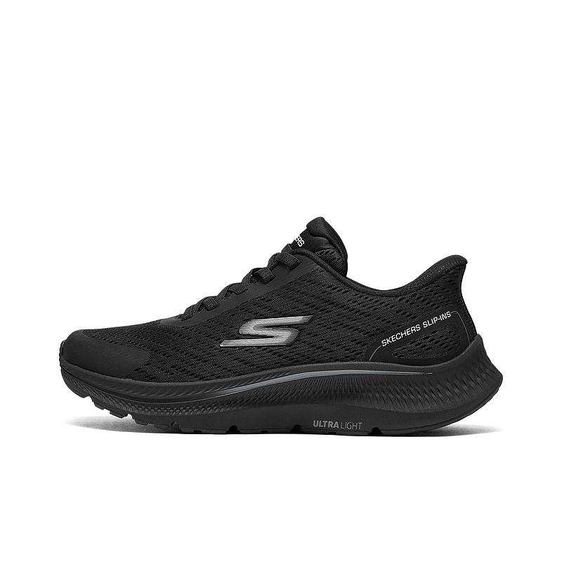 Skechers Cushioning Abrasion Resistant Breathable Support Balance Lightweight Low top Running Shoes Men's Black