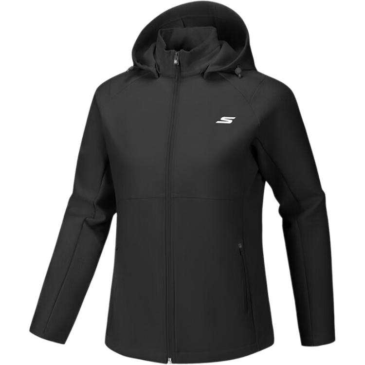 Skechers Jackets Women's Carbon Black/0018 Hooded Moderate Other
