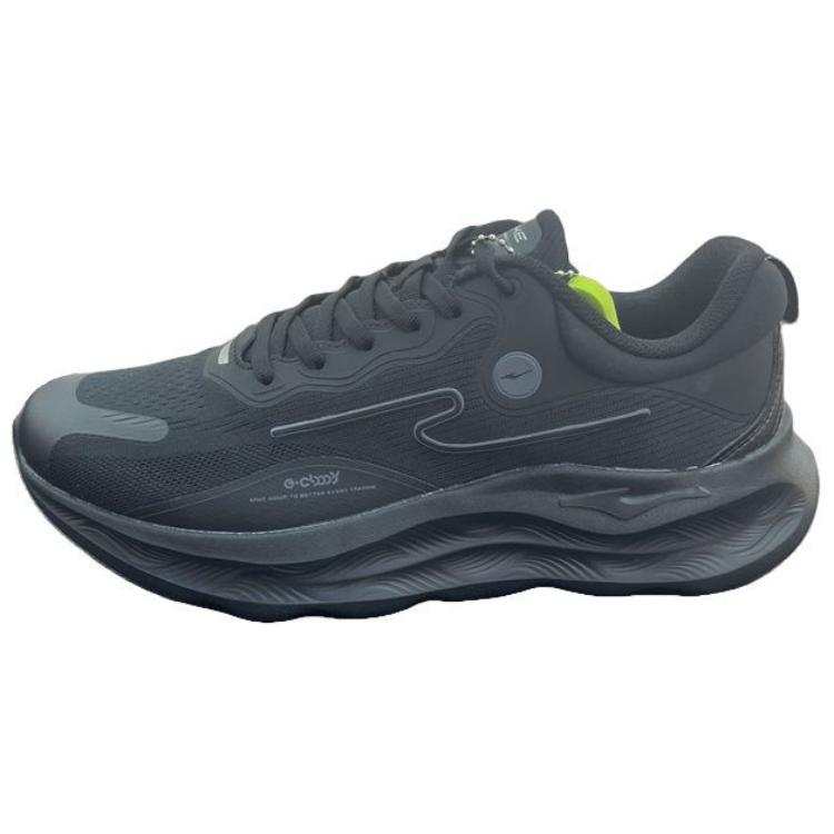 Erke Abrasion Resistant Breathable Abrasion Resistant Breathable Low top Casual Running Shoes Men's Jet Black
