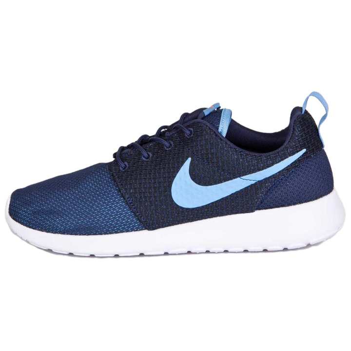 Nike Nike Roshe Run Slip Resistant Abrasion Resistant Low top Running Shoes Men's Dark Blue