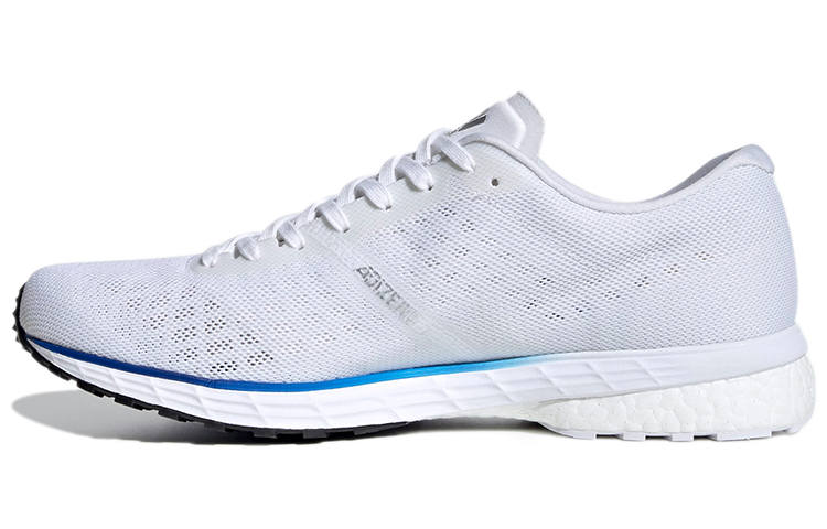 Adidas Adidas Adizero Adios 5 Wear resistant And Lightweight Low top Running Shoes Men's White Blue