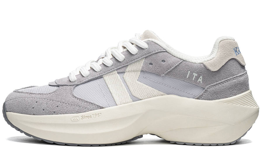 Kappa Slip Resistant Abrasion Resistant Low top Casual Running Shoes Unisex Tranquil Gray