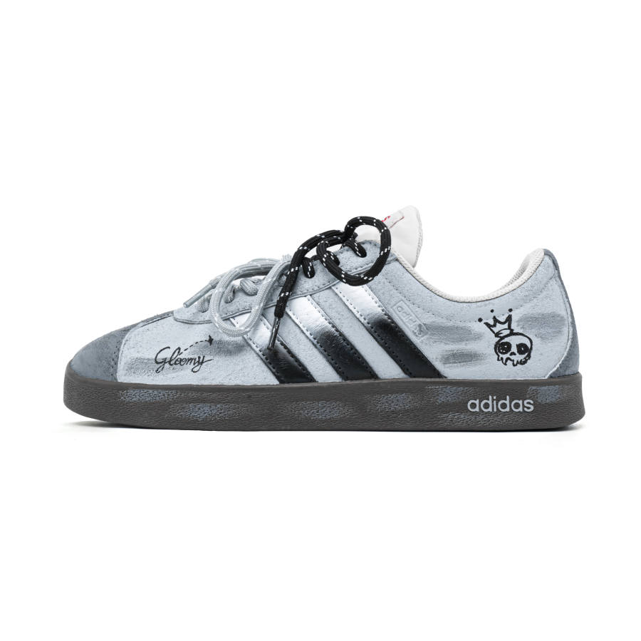 Adidas Adidas VL COURT 2.0 Gray Tone Fantasy Abrasion Resistant Abrasion Resistant Low top German Army Trainers Unisex Gray