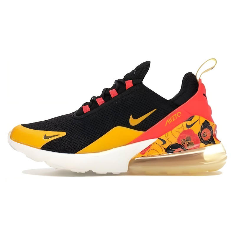 Nike Nike Air Max 270 Floral Black Crimson Gold Women's