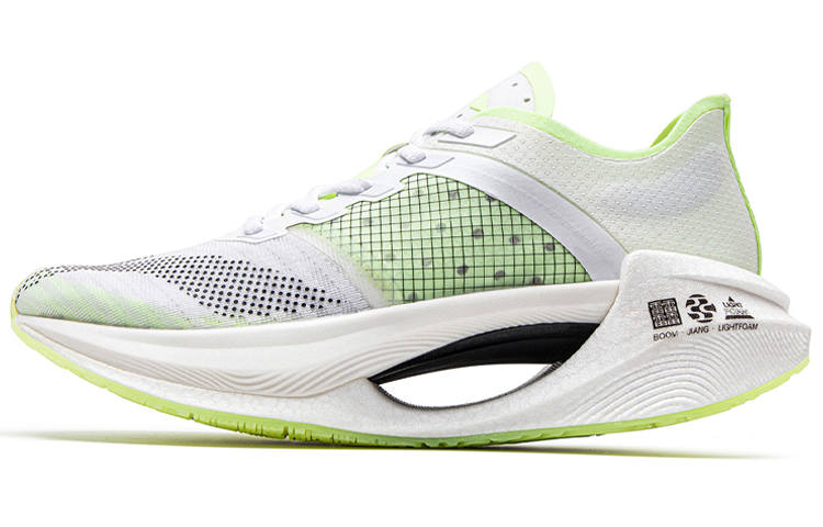 Li-Ning Li Ning Shadow Essential Fabric Cushioning Slip Resistant Abrasion Resistant Low top Running Shoes Men's White Green