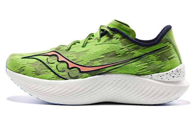 Saucony Endorphin Pro 3 Mesh Slip Resistant Abrasion Resistant Low top Running Shoes Men's Green White