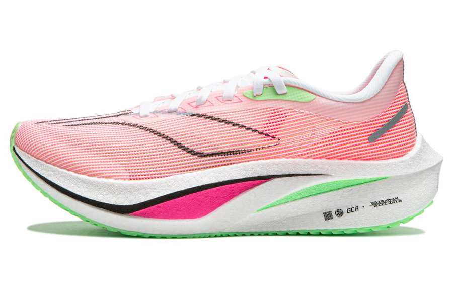 Li-Ning Li Ning Feidian 4 Challenger Low top Casual Running Shoes Women's Pink Orange