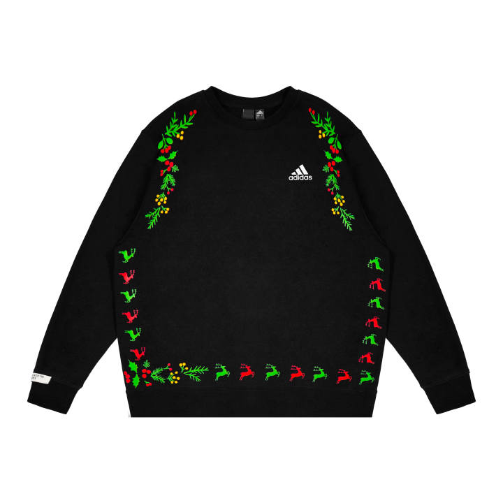 Adidas Adidas Sweatshirts Unisex Black Crew Neck Moderate Regular