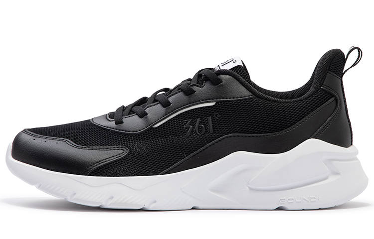 361° Blade Cushioning Slip Resistant Abrasion Resistant Breathable Low top Running Shoes Men's Black White