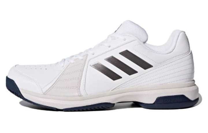 Adidas Adidas Cushioning Slip Resistant Abrasion Resistant Low top Athletic Shoes Men's White Gray Blue