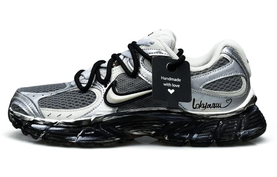Nike Nike V5 RNR Cushioning Abrasion Resistant Cushioning, Wear Resistant Low top Running Shoes Unisex Silver Gray