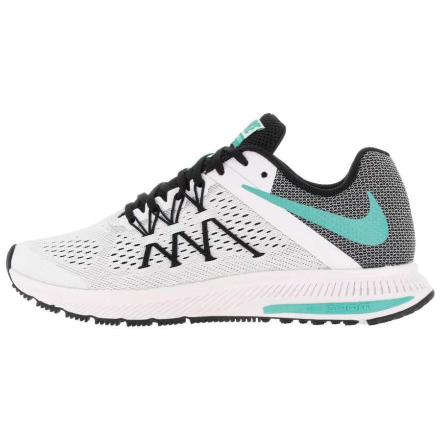 Nike Nike Zoom Winflo 3 Slip Resistant, Abrasion Resistant, Breathable Low top Running Shoes Women's White Gray