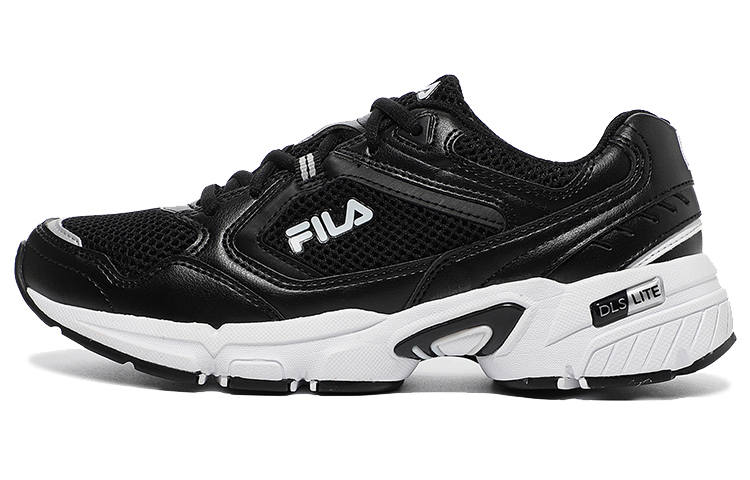 FILA Textile, Mesh Low top Running Shoes Unisex Black Korean Style
