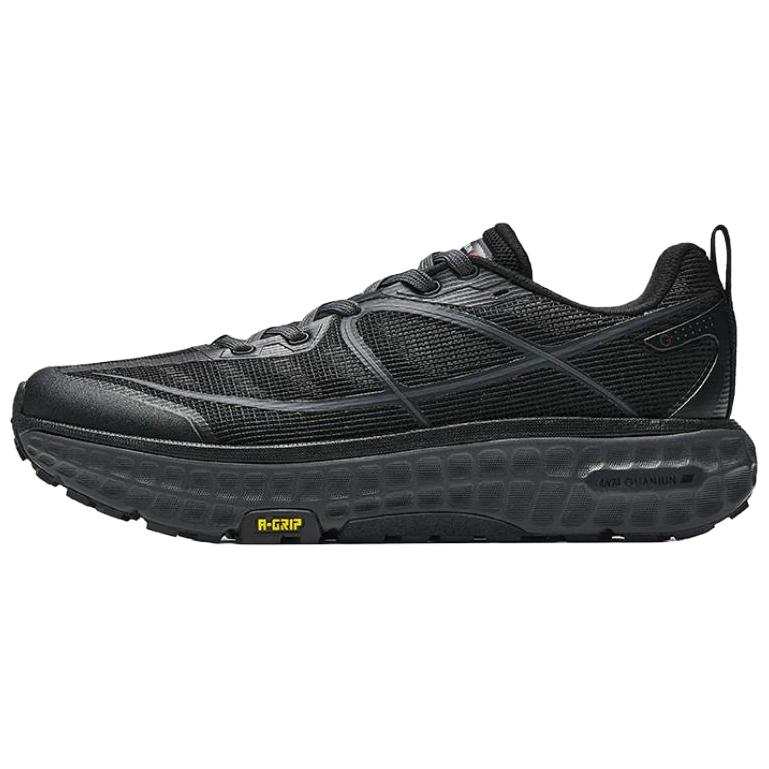 Anta Abrasion Resistant Breathable Low top Casual Running Shoes Men's Black