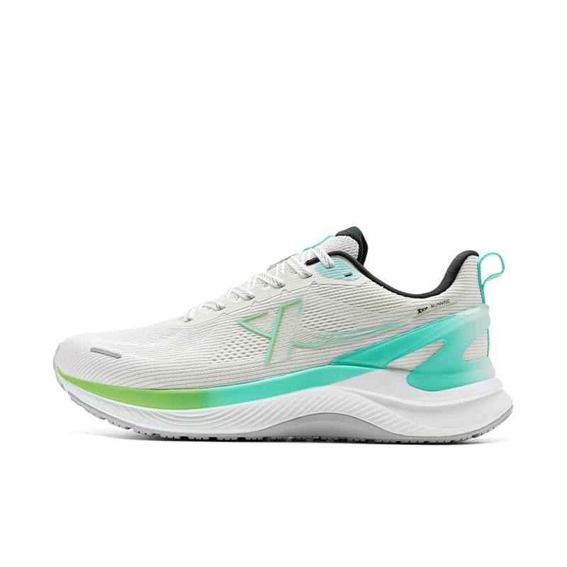 XTEP Ride ET Slip Resistant, Abrasion Resistant, Rebound Training Running Shoes Men's Gray Cyan