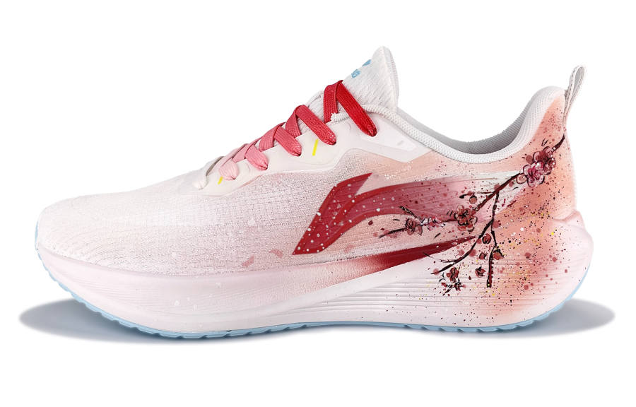 Li-Ning Li Ning Wuyue Slip Resistant, Abrasion Resistant, Breathable Low top Casual Running Shoes Men's Red White