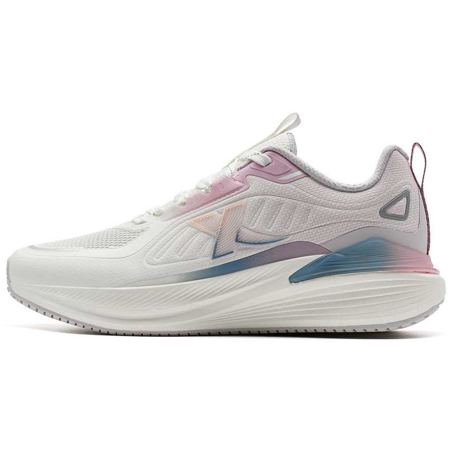 XTEP Slip Resistant Abrasion Resistant Low top Casual Running Shoes Women's White Gray Pink