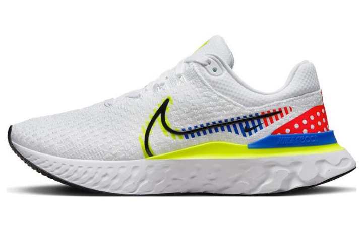 Nike Nike React Infinity Run Flyknit 3 Premium White Volt Racer Blue