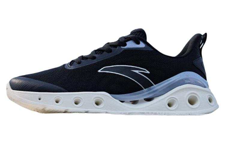 Anta Cushioning Slip Resistant Low top Running Shoes Women's Black White