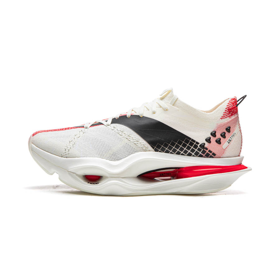 Li-Ning Li Ning Feidian 6 ULTRA Breathable Low top Carbon Plate Running Shoes Unisex Champagne White