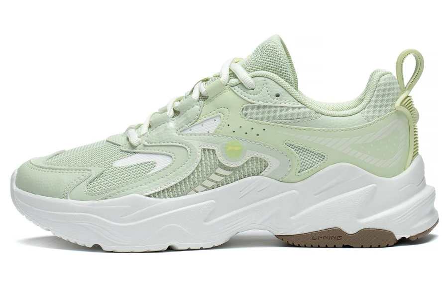 Li-Ning Li Ning Cushioning Slip Resistant Abrasion Resistant Low top Running Shoes Women's White Green