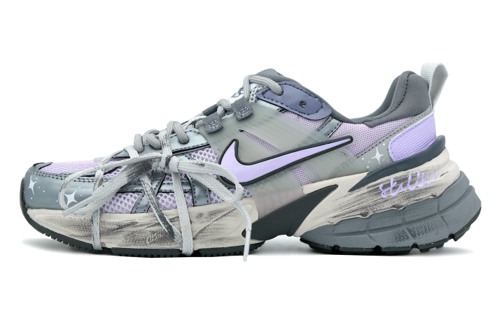 Nike Nike V2K Run Low top Casual Running Shoes Women's Silver Purple