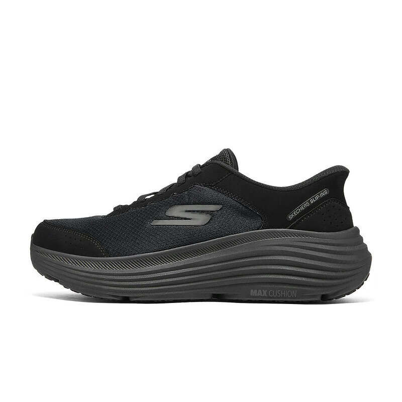 Skechers MEN'S GO Textile, Synthetic Leather Low top Running Shoes Men's Black