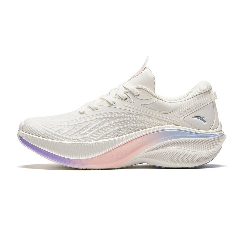 Anta Leaf 5.0 Comfortable Fabric Breathable Low top Casual Marathon Racing Running Shoes Women's Ivory White