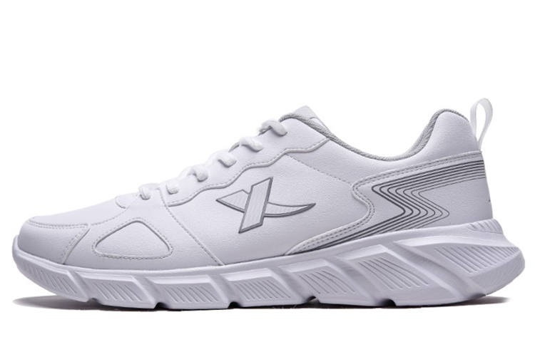 XTEP Slip Resistant Abrasion Resistant Low top Running Shoes Men's White Gray