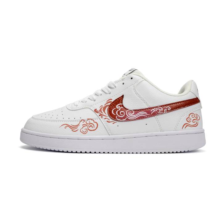 Nike Nike Court Vision 1 Cloud Flame On Horseback Slip Resistant Cushioning Abrasion Resistant Low top