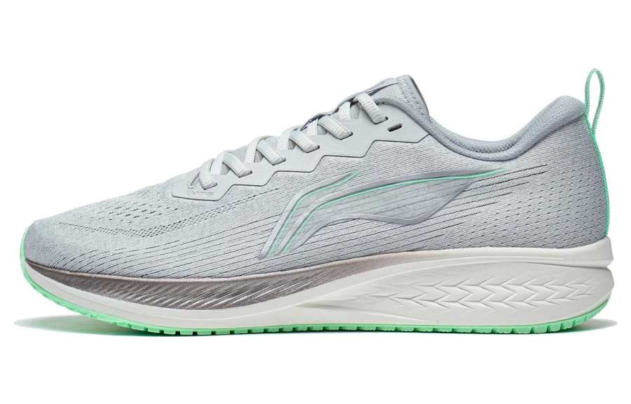 Li-Ning Li Ning Red Hare 6 Abrasion Resistant Low top Training Sprint Running Shoes Men's Gray Cyan