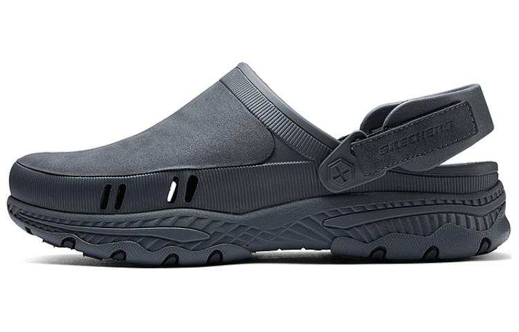 Skechers Foamies Rubber Sole Closed Toe Slippers Men's Gray