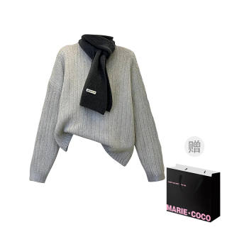 MARIE·COCO Knitwear Women's Sweater No Scarf Crew Neck Moderate A Line