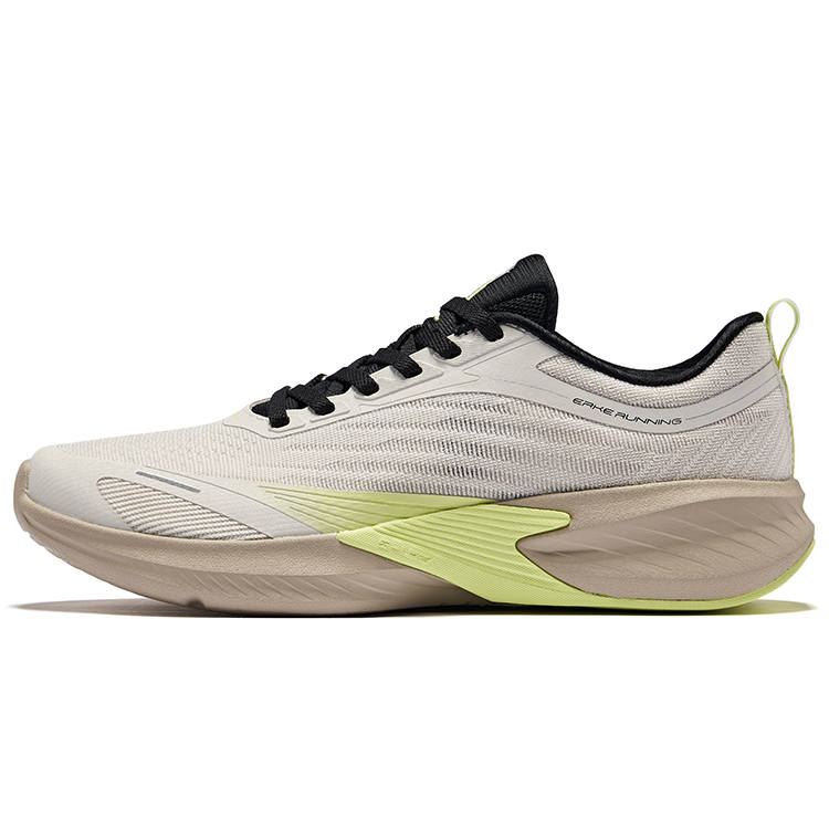Erke Fabric Cushioning Breathable Low top City Commuting Running Shoes Men's Wild Gray Wheat Seedling Green