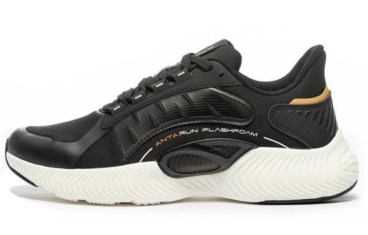 Anta Abrasion Resistant Low top Running Shoes Men's Black