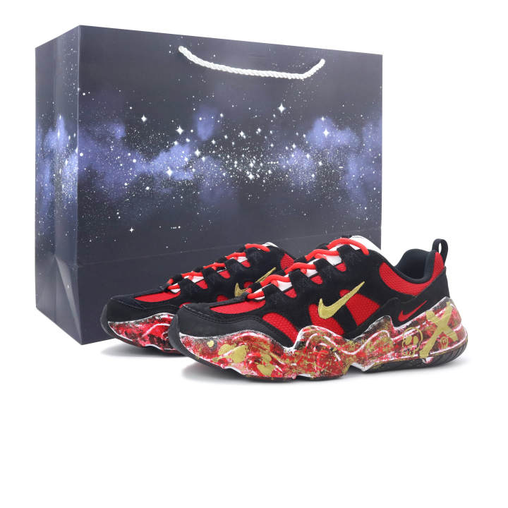 Nike Nike Tech Hera Casual Shoes Unisex Low Top Red Gold