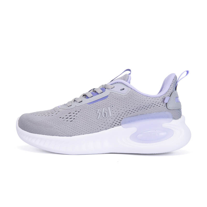 361° Cushioning Slip Resistant Breathable Low top Running Shoes Women's Gray Purple