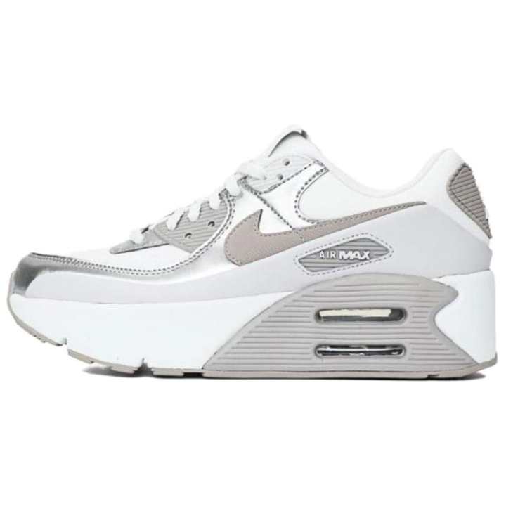 Nike Nike Air Max 90 LV8 Summit White Vast Grey Metallic Platinum College Grey Women's