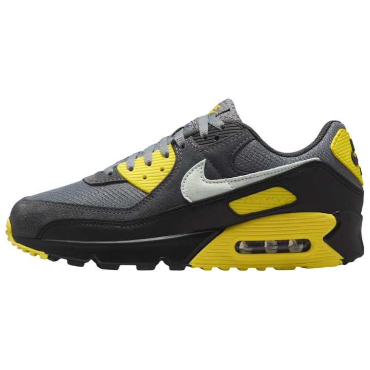 Nike Nike Air Max 90 Low top Running Shoes Men's Gray Yellow