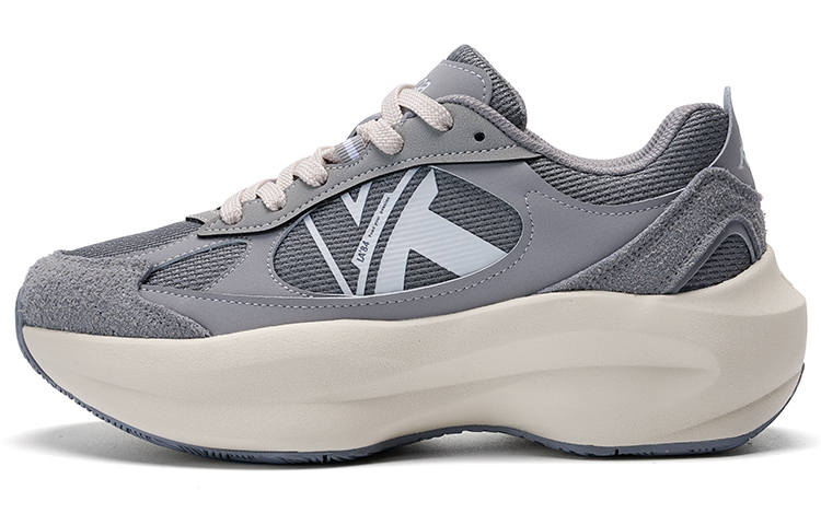 Kappa Cloud Carriage 1st Generation Fabric Low top Running Shoes Unisex Shark Gray