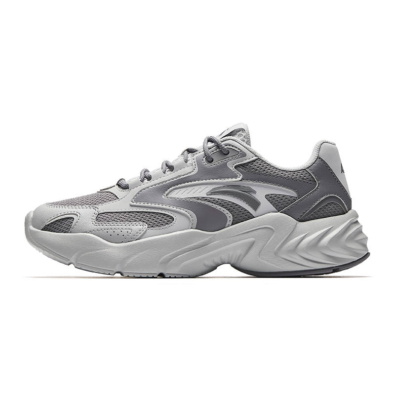 Anta Height Increasing Lightweight Breathable Height Increasing Lightweight Breathable Low top Running Shoes Men's Gray