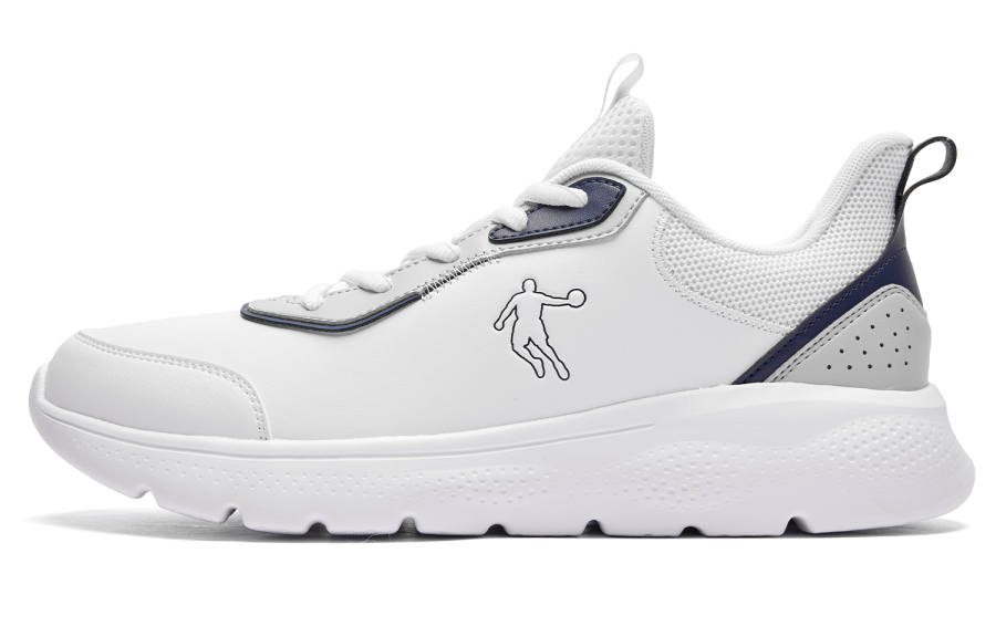 QIAODAN Low top Casual Running Shoes Men's White Blue