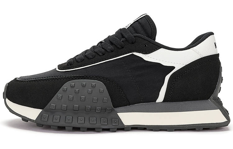 Kappa Fabric Low top Running Shoes Unisex Black White