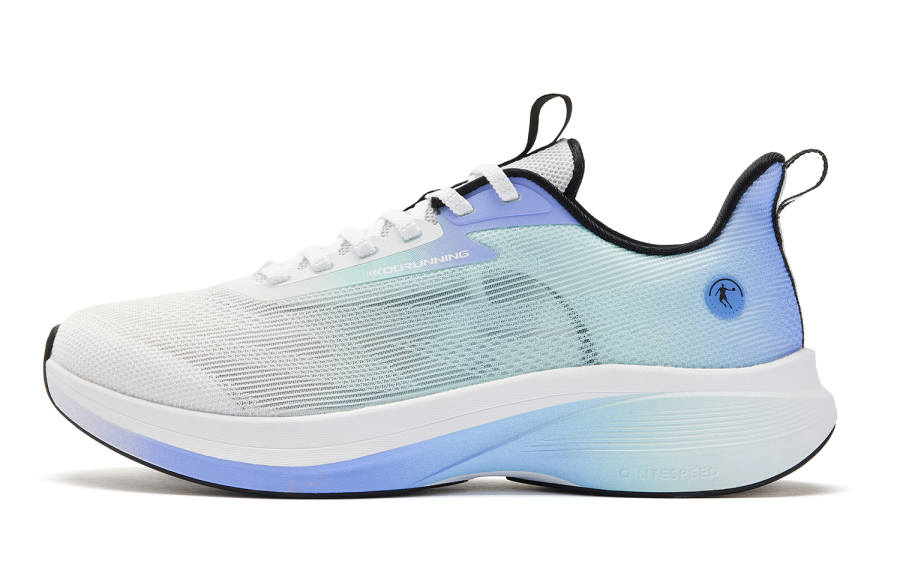 QIAODAN Light Speed 4.0 Cushioning Slip Resistant Low top Q LITESPEED Technology Running Shoes Men's Blue