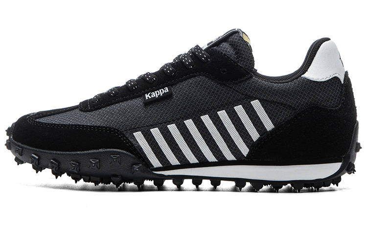 Kappa Synthetic Leather Slip Resistant Abrasion Resistant Low top Casual Running Shoes Unisex Black