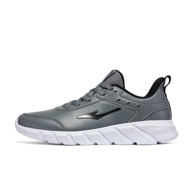 Erke Slip Resistant Abrasion Resistant Low top Casual Running Shoes Men's Gray Black