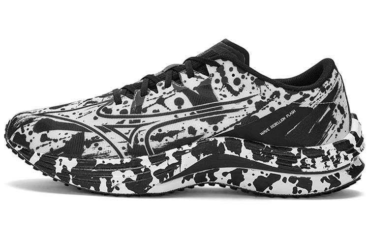 Mizuno Wave Rebellion Mizuno Flash 'White Black Splatter'